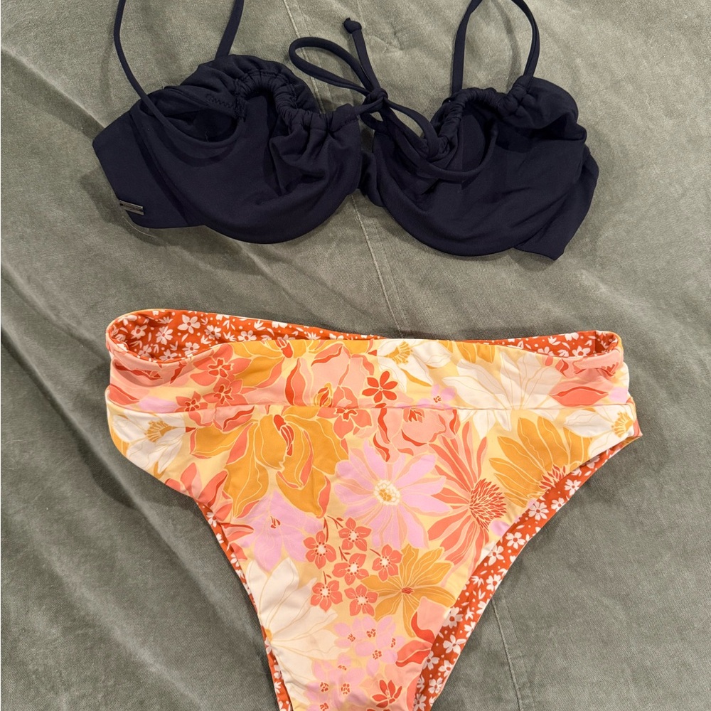 Floral High-Waisted Bikini Set